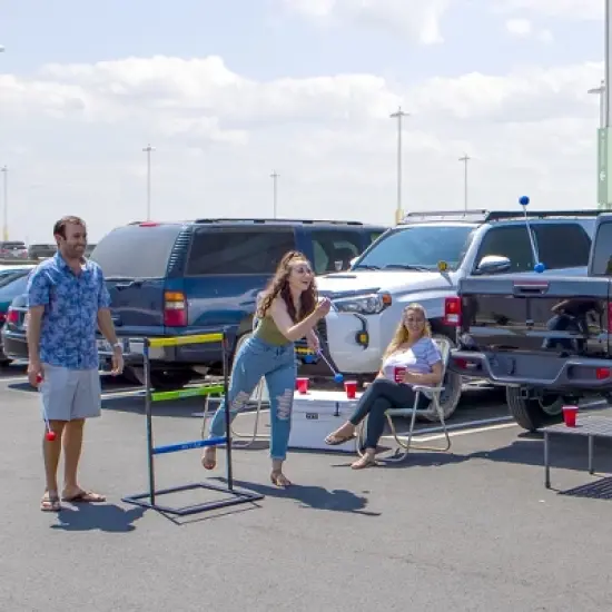 GoSports Pro Grade Ladder Toss Indoor - Outdoor Game Set with 6 Soft Rubber Bolo Balls, Travel Carrying Case and Score Trackers image {5}