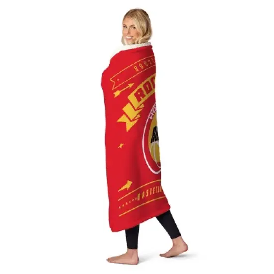 NBA Houston Rockets Hardwood Classics Silk Touch Faux Shearling Throw Blanket image {2}