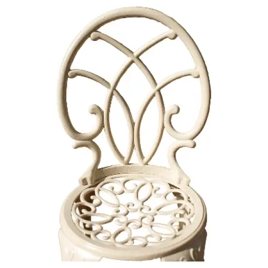 Anacapa 3pc Cast Aluminum Patio Bistro Set - Sand - Christopher Knight Home image {2}