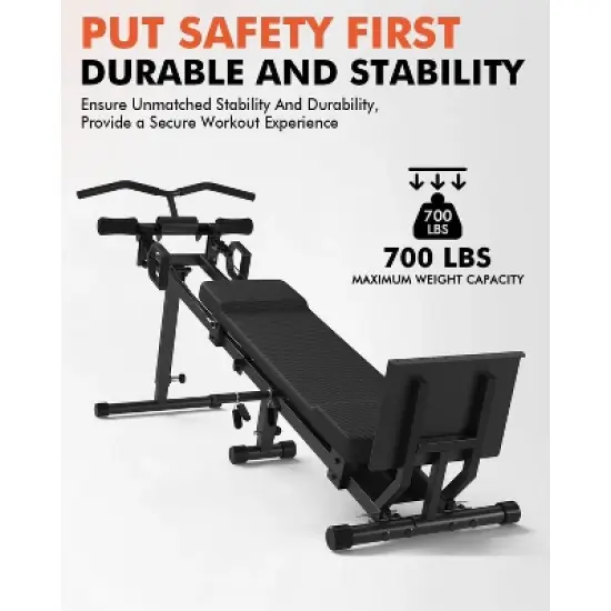 ERKANG Total Home Gym with Detachable Footplate, Swing Attachment and Weight Holder, Versatile Total Body Training Machine image {6}