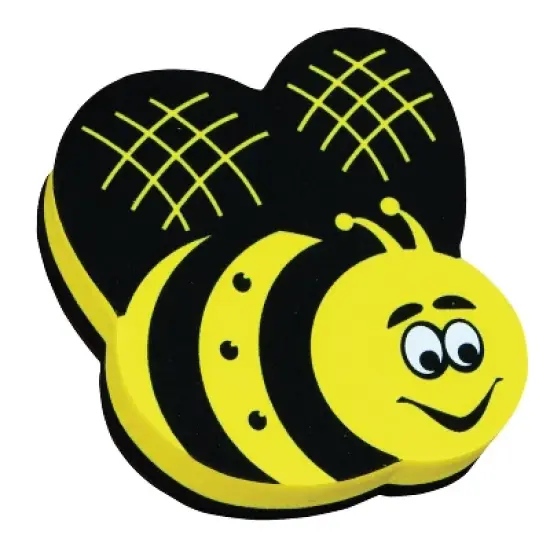 Ashley Productions&reg; Magnetic Whiteboard Eraser, Bee, Pack of 6 image {1}