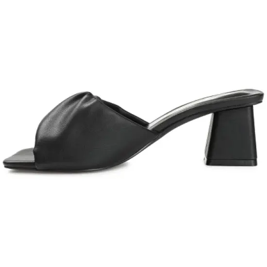 Journee Collection Womens Briarr Open Square Toe Block Heel Sandals image {1}