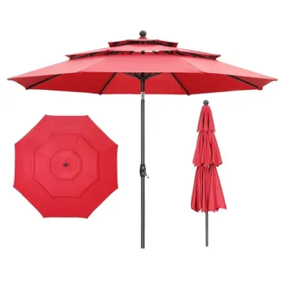 Ainfox 10ft  3-Tier Vented Beach Umbrella image {9}