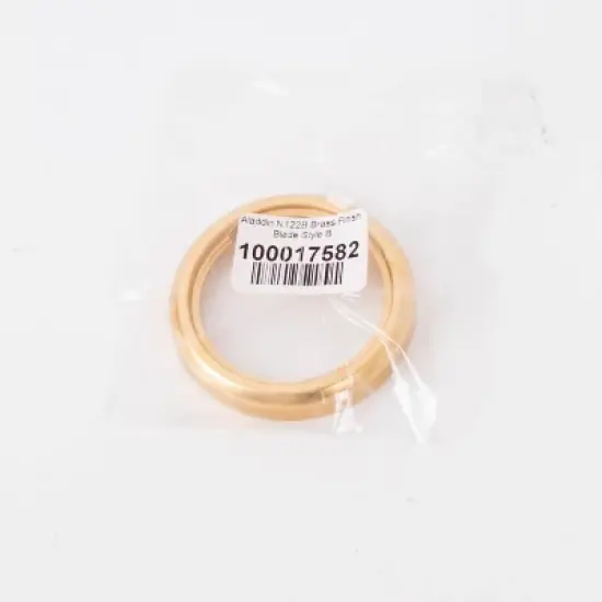 Aladdin Blade Style Burner Collar for Oil Lamps, Glue-On, N122B Brass Finish image {4}