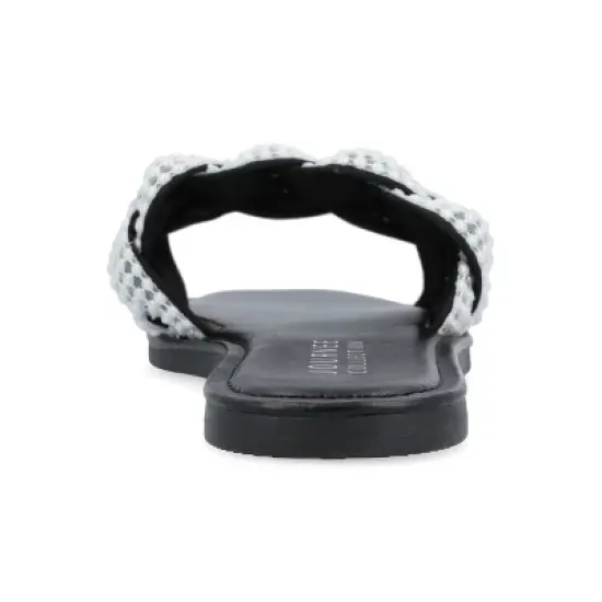 Journee Collection Womens Railley Tru Comfort Foam Slip On Slide Flat Sandals image {2}