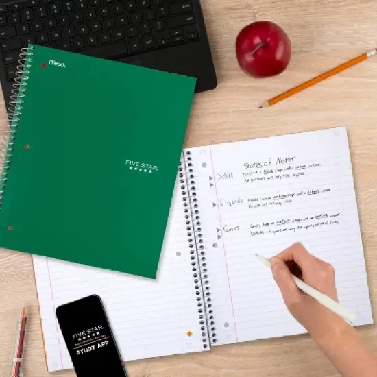 Five Star 1 Subject 100pg Wide Ruled Spiral Notebook (Colors May Vary): Perforated, Bleed-Resistant, 3 Hole Punched image {6}
