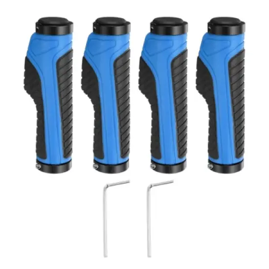 Unique Bargains Rubber Non-Slip Fit 7/8" Handlebar Grips 2 Pairs with Hex Wrench 5.28" image {6}