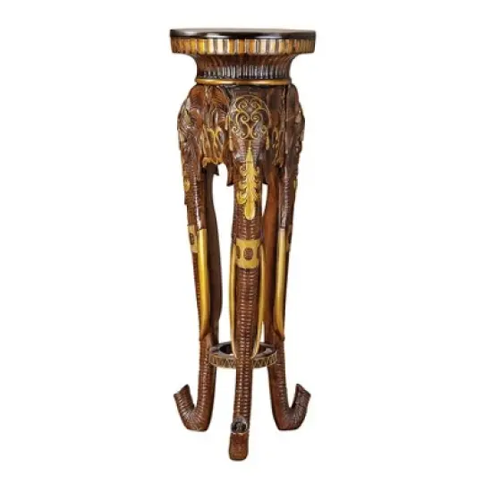 Design Toscano Majestic Elephant Sculptural Pedestal image {2}