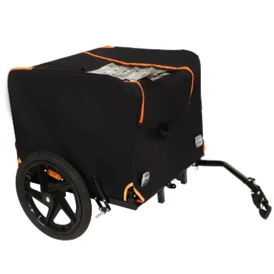 2-in-1 Bike & Pull-Behind Pet Trailer,Convertible Dog/Cat Carrier with Detachable Bike Hitch & Built-in Towing Handle for Cycling image {4}