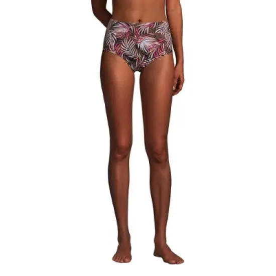 Lands' End Women's Tummy Control High Waisted Bikini Bottoms image {6}