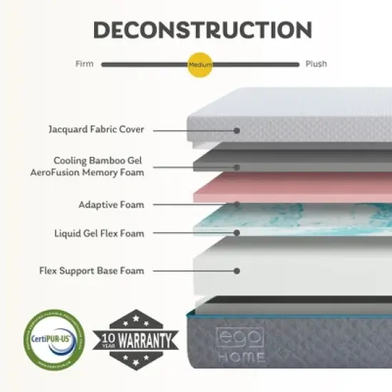 Ego Oasis 14"Medium Bamboo Charcoal with Jacquard Cover image {6}