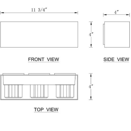 C Cattleya Matte Black Aluminum Rectangular LED Outdoor Wall Sconce with Adjustable Light Beam image {5}