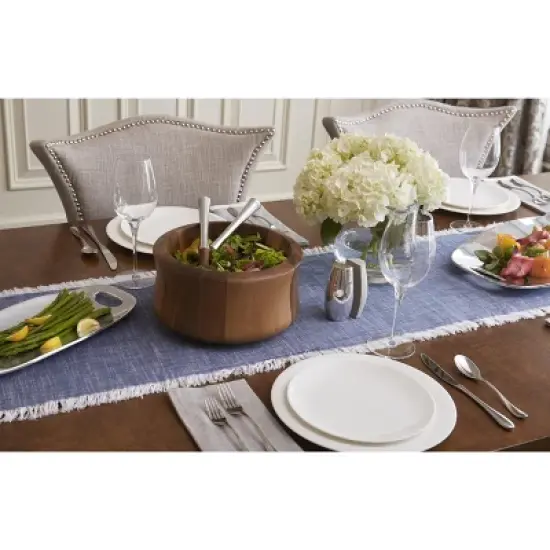 Nambe Pebble Alloy Metal Handled Serving Tray, Silver image {6}