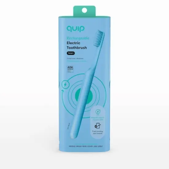quip Smart Rechargeable Sonic Electric Toothbrush - Plastic | Timer + Travel Case/Mount image {9}