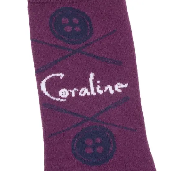Coraline Mixed Icons Womens Casual Crew Socks 5 Pack image {5}