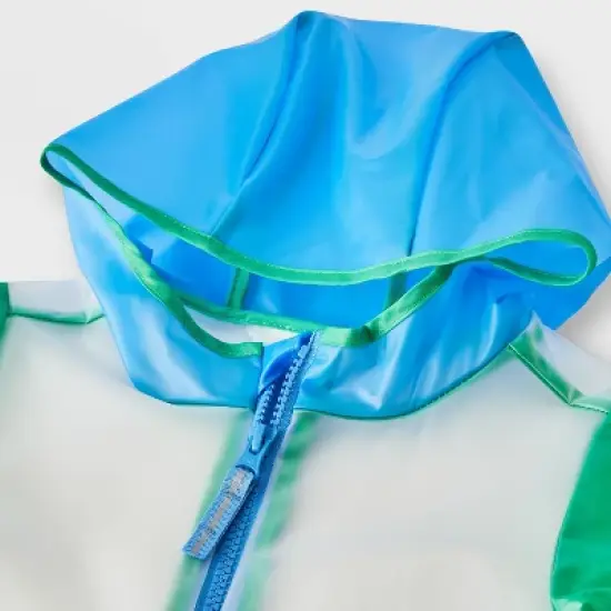 Toddler Boys' Colorblock Clear Rain Jacket - Cat & Jack&trade; Green/Blue/Orange image {5}