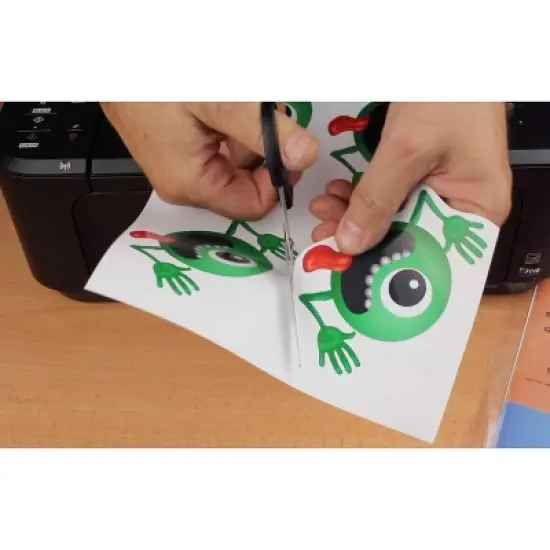 PPD Glossy Printable Sticker Paper 8.5x11" 20 sheets 120 gsm for Inkjet Printers image {3}