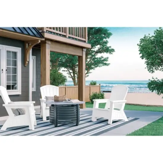 Elements Adirondack Chair with Storage White - Suncast image {3}