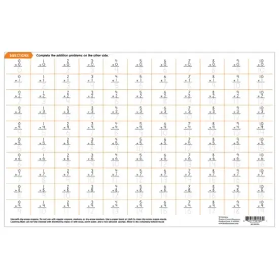Teacher Created Resources Addition Learning Mat image {1}