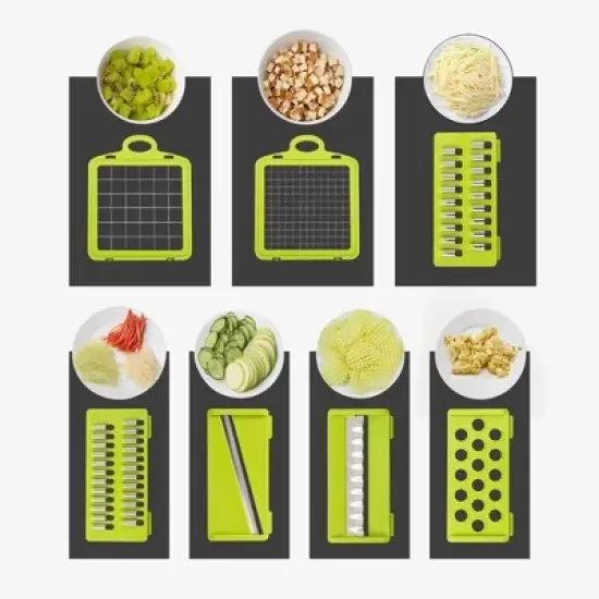 Vegetable Chopper Multifunctional 8 Blades Grater Slicer image {1}