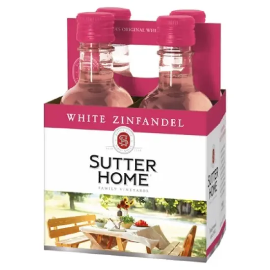 Sutter Home White Zinfandel Wine - 4pk/187ml Bottles image {7}