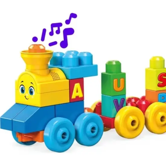 MEGA BLOKS ABC Musical Train Building Set - 50pcs image {3}