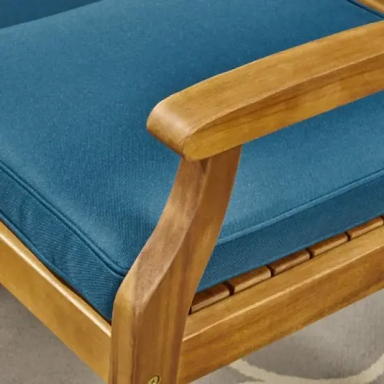 Christopher Knight Home Mayne Outdoor Acacia Wood 5 Piece Dining Set with Cushions image {7}