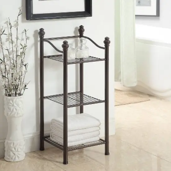 Three Tier Belgium Tower Chrome - Organize It All image {1}