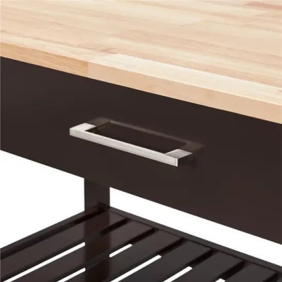 Yaheetech Rolling Kitchen Island Microwave Oven Stand with 3 Shelves and Worktop image {6}