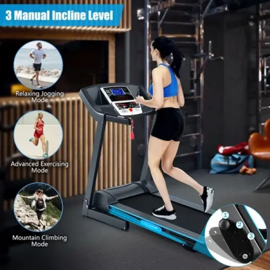 Costway 2.25HP Folding Electric Treadmill Motorized Power Running Machine image {7}