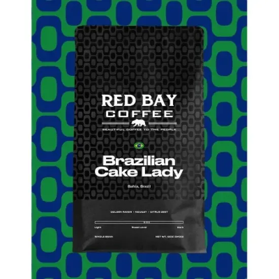 Red Bay Coffee Brazilian Cake Lady Medium Roast Coffee - 12oz image {3}