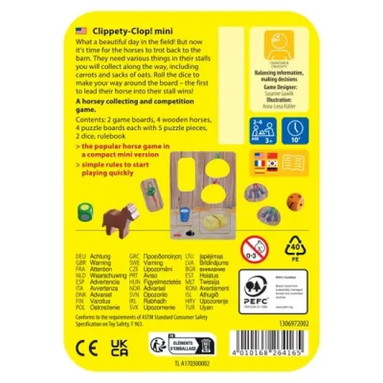HABA Clippety-clop! Mini Travel Game for Horse Lovers Ages 3+ image {5}