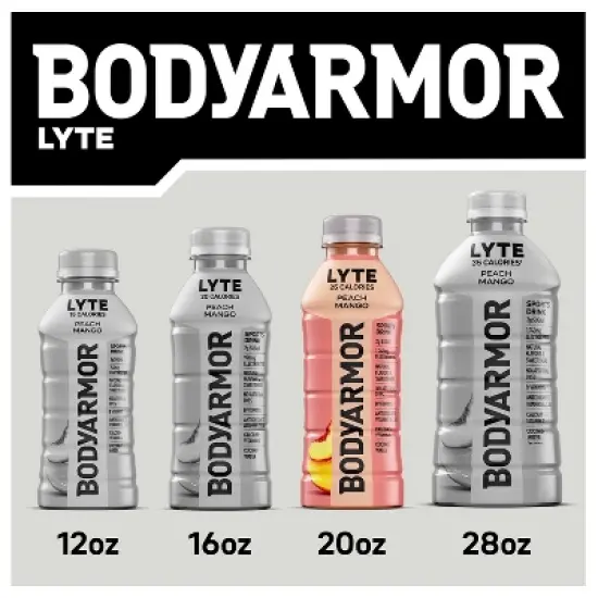 BODYARMOR Peach Mango LYTE Sports Drink - 6pk/20 fl oz Bottles image {5}