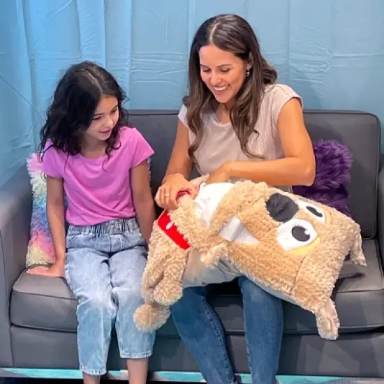 Shamzees: Dog - Brown - Plush Pillow Cover, Soft Huggable Animal Character image {1}