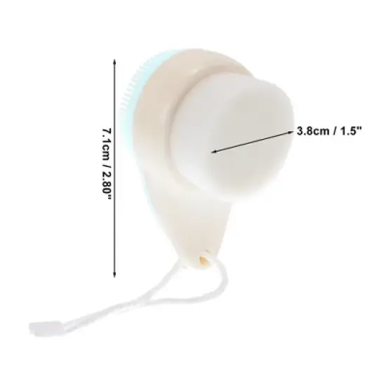 Unique Bargains Soft ABS Silicone Nylon Wool Cleansing Brush Small Double Side 2.80"x1.81" 1 Pc image {3}