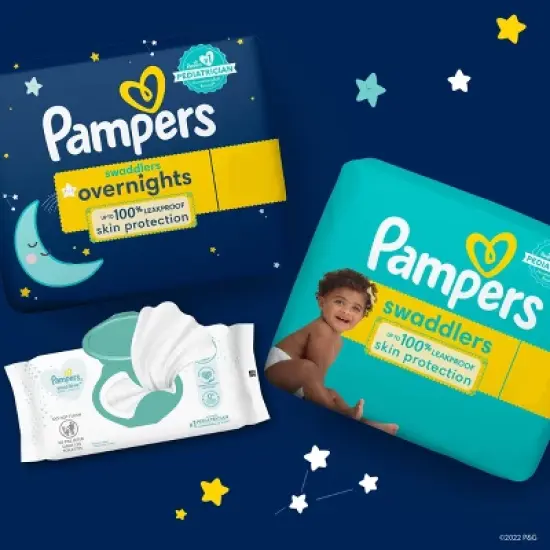Pampers Swaddlers Overnight Diapers - (Select Size and Count) image {5}