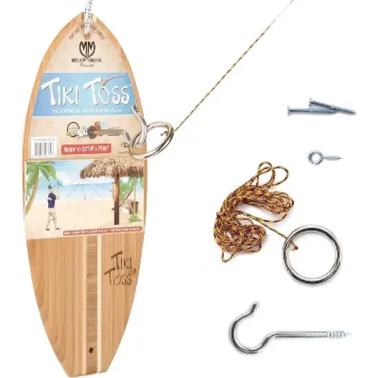 Tiki Toss Ring Toss Game for Adults & Kids - Hook and Ring Games with String and Hooks for Indoor and Outdoor Use image {5}