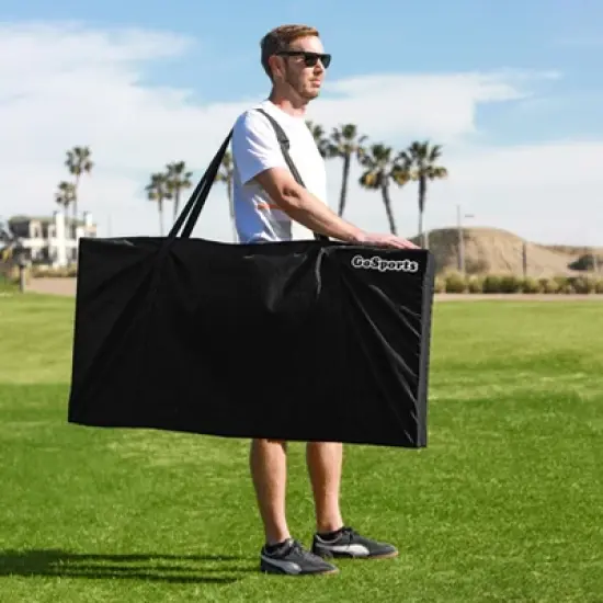 GoSports Bamboo Regulation Size Bamboo Cornhole Set, Includes 8 Bean Bags & Carrying Case image {5}