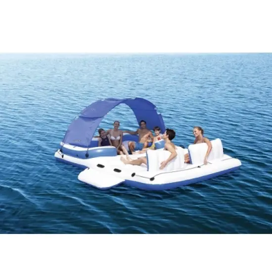Bestway CoolerZ Tropical Breeze 6 Person Floating Raft & Electric Air Pump image {3}