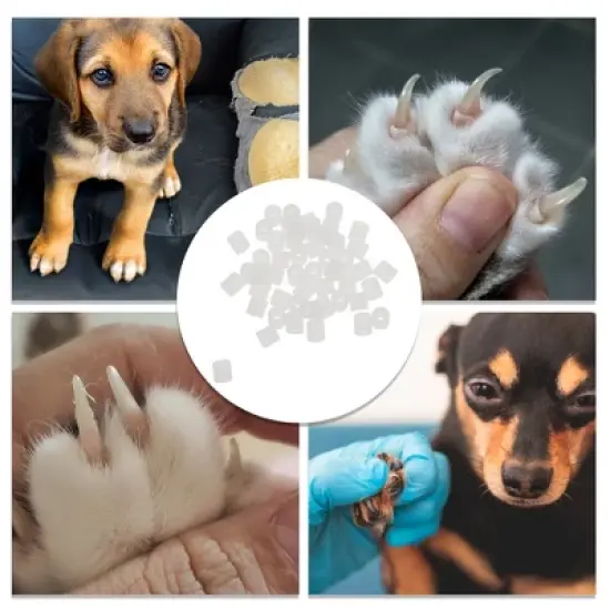 Unique Bargains Anti-scratch Pet Nail Caps White 50 Pcs image {4}