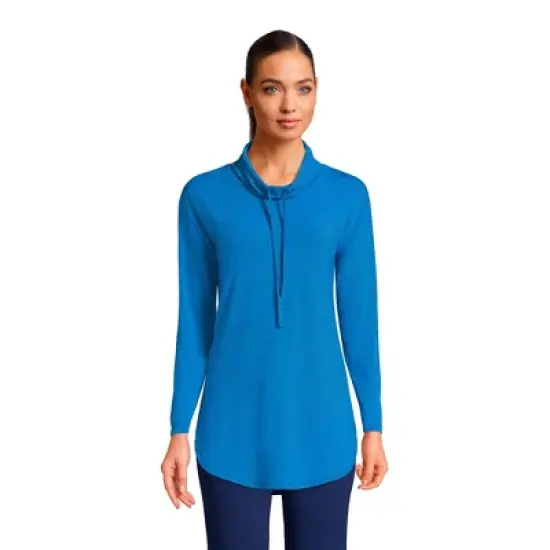 Lands' End Women's Power Performance Cowl Neck Top image {3}