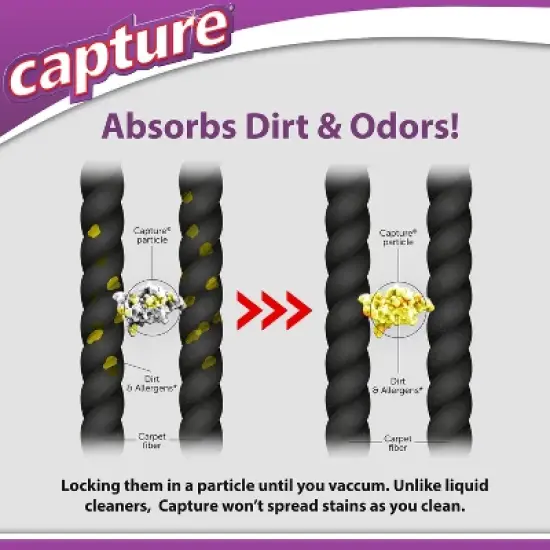 Capture Carpet Cleaner Powder, Carpet Cleaner Solution, Carpet deodorizer, Fresh Scent - 4 lbs image {3}
