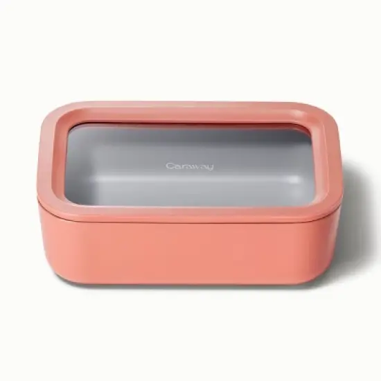 Caraway Home Medium Ceramic Coated Glass Food Storage Container image {7}