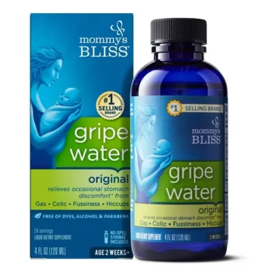 Mommy's Bliss Gripe Water for Babies with Gas, Colic or Stomach Discomfort - 4 fl oz image {1}