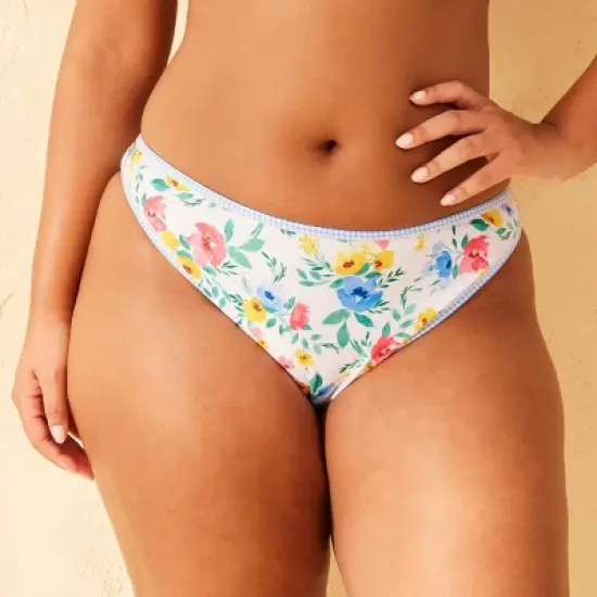 Women's Contrast Binding Mid-Rise Ultra High Leg Super Cheeky Bikini Bottom - Wild Fable&trade; image {3}