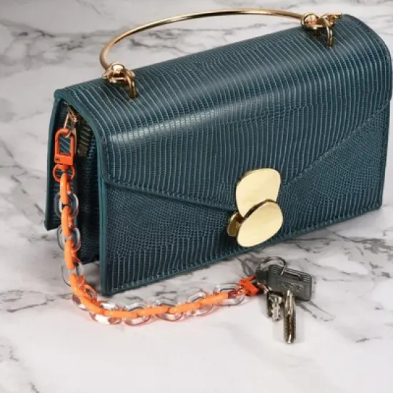 Unique Bargains Acrylic Belt Loop Purse Handbag Wrist Keychains with Clasps image {2}