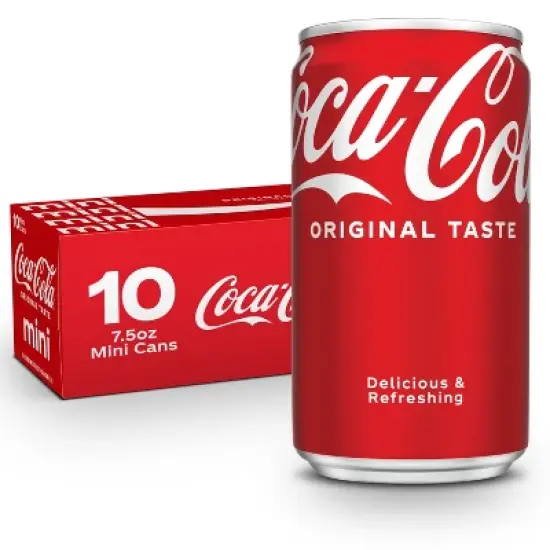 Coca-Cola Soda - 10pk/7.5 fl oz Mini-Cans image {7}