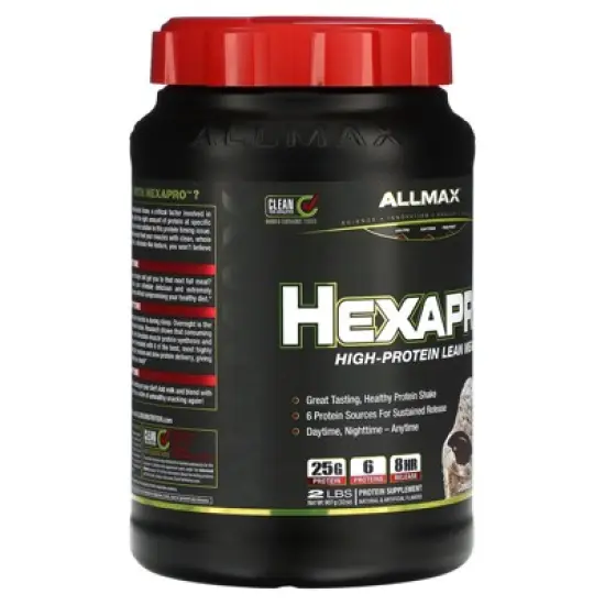 ALLMAX Hexapro&trade;, High-Protein Lean Meal, Cookies & Cream, 2 lbs (907 g) image {3}