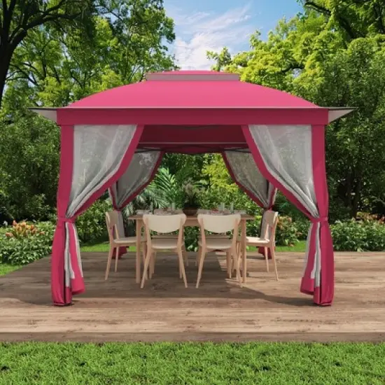 YARDSIGHT 11x11 Ft Pop Up Gazebo with Mosquito Netting, Portable Outdoor Canopy Tent for Patio, Garden, Backyard & Events image {13}