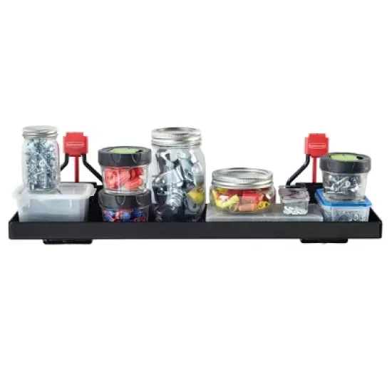 Rubbermaid Metal Shed Shelf & 50lb Capacity 34&rdquo; Storage Shed Tool Rack (2-pack) image {3}